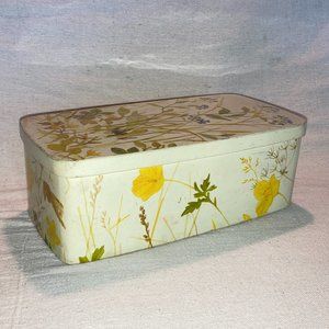 Vintage IRA Denmark Floral Rectangle Tin Box